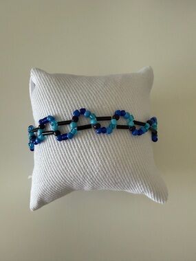 Handmade Blue Beaded Bracelet